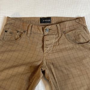 Vintage Energie lightweight tan pants. Straight cut. Size 30x34